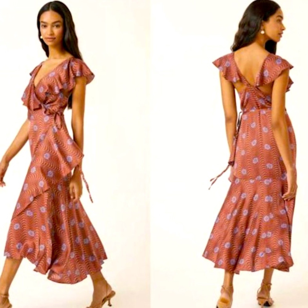 SALE! by Anthropologie -beautiful simple summer wrap dress   XS